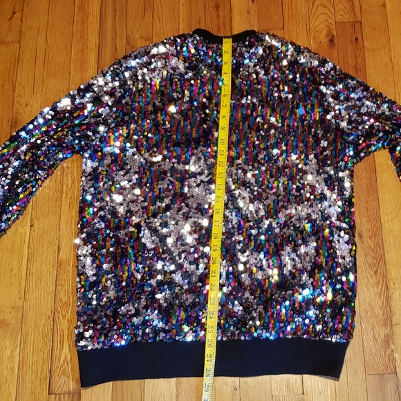 Sequin Multicolor Rainbow Jacket Glamorous NEW - Picture 7 of 7